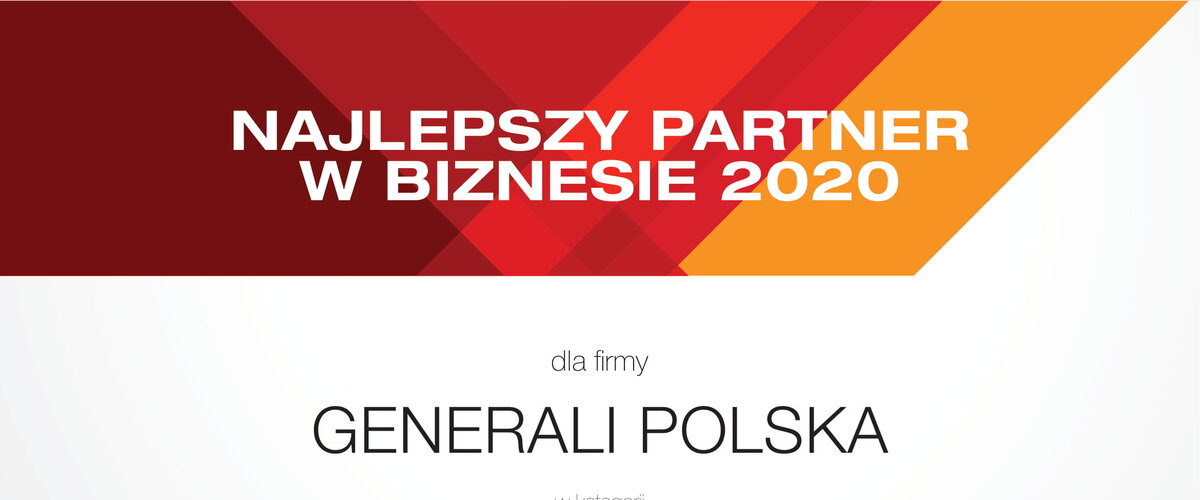 Generali z tytułem Najlepszego Partnera w Biznesie 2020 
