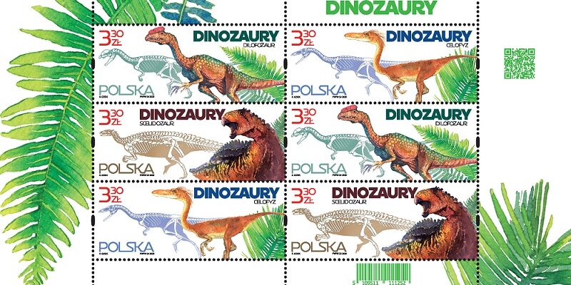 Znaczki pocztowe z dinozaurami