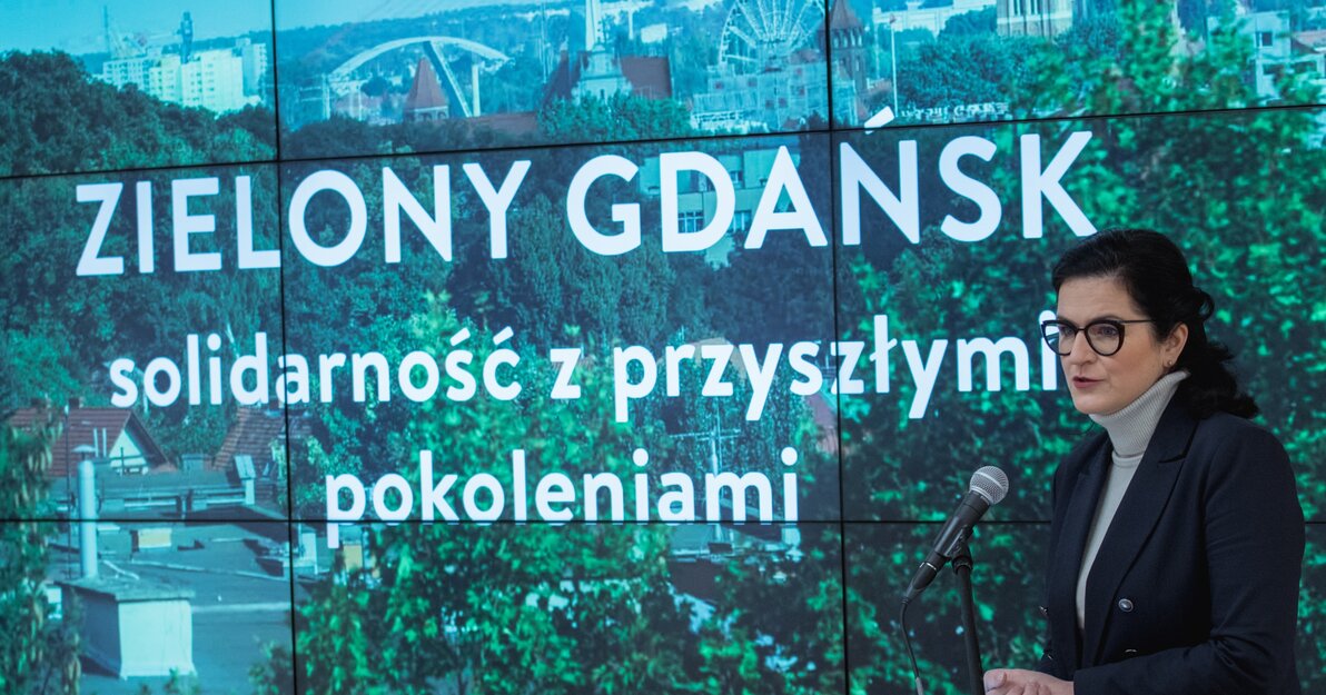 Aleksandra Dulkiewicz, prezydent Gdańska podczas konferencji Zielony Gdańsk. Solidarność z przyszłymi pokoleniami. 