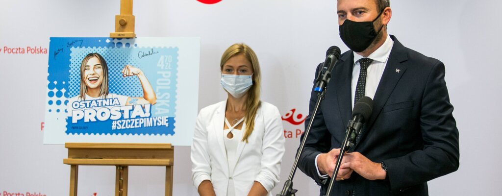 Poczta Polska nową emisją filatelistyczną włącza się w ogólnopolską kampanię #SZCZEPIMYSIĘ