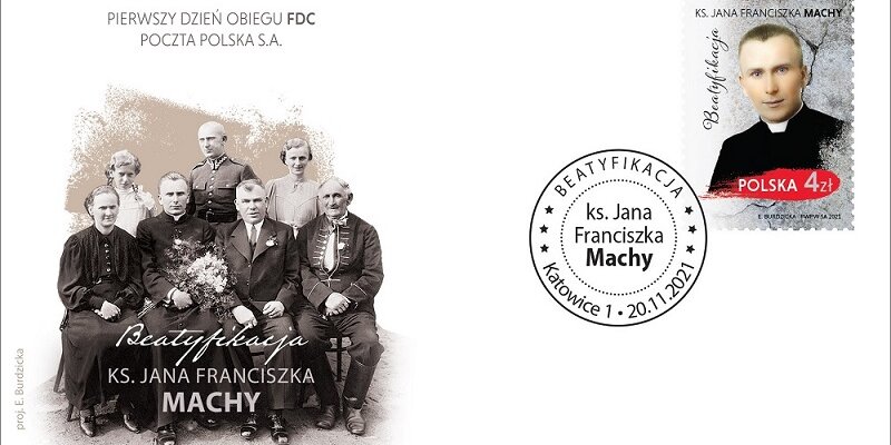 Męczennik ze Śląska na znaczku pocztowym