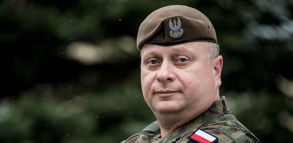 Pułkownik Zbigniew Targoński - dowódca 12 Wielkopolskiej Brygady Obrony Terytorialnej