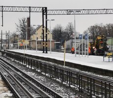 Postęp prac na stacji kolejowej Ełk