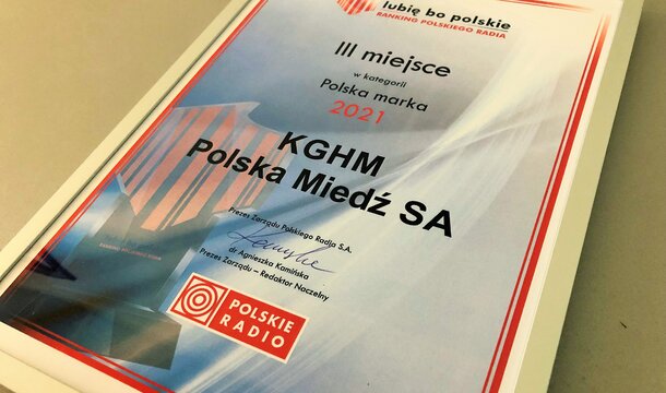 KGHM galardonado con el premio "Marca Polaca 2021"