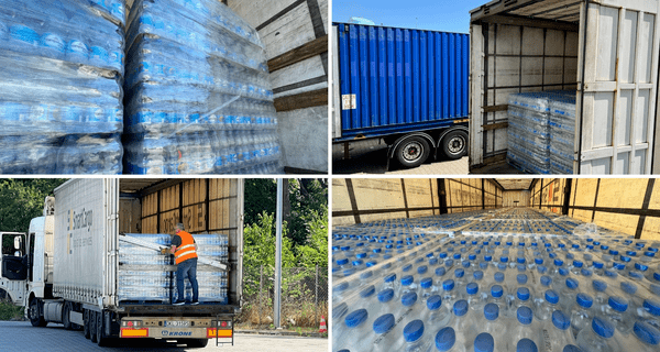 Ćwierć miliona butelek wody od KGHM na rzecz pomocy uchodźcom z Ukrainy
