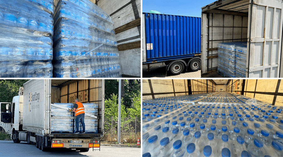 Quarter of a million bottles of water from KGHM to help Ukrainian refugees
