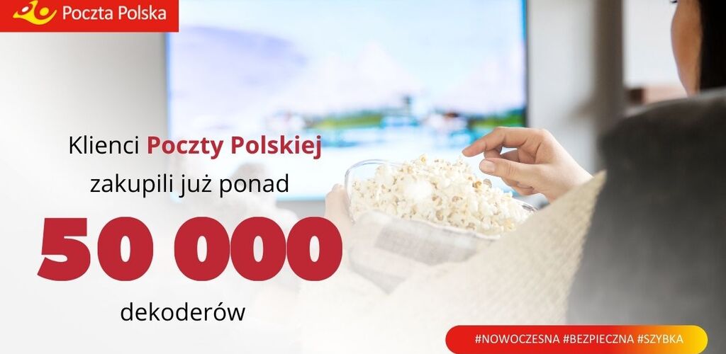 W placówkach Poczty Polskiej Klienci zakupili już ponad 50 tys. dekoderów