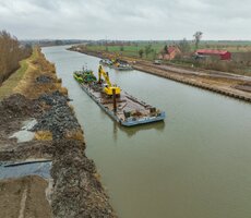 Postęp prac na budowie II etapu drogi wodnej: Zalew Wiślany - Zatoka Gdańska