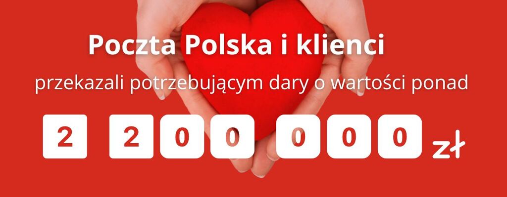 Poczta Polska i klienci przekazali potrzebującym dary o wartości ponad 2,2 mln zł 