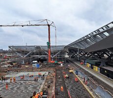 Zaawansowanie prac na stacji kolejowej Warszawa Zachodnia przekroczyło 60%