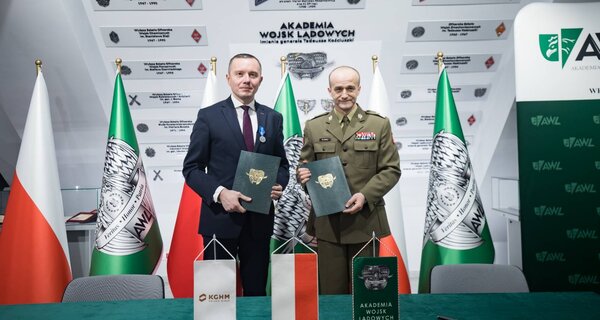 KGHM signed a letter of intent with the Military University of Land Forces in Wrocław