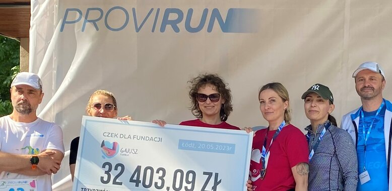 Podczas szóstej edycji Provi RUN zebrano kwotę 32 400 zł dla Fundacji Gajusz 