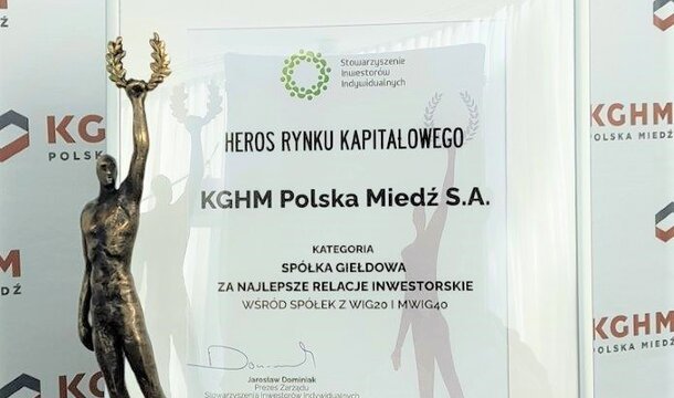 I miejsce Relacji Inwestorskich KGHM w konkursie Herosi Rynku Kapitałowego 2023