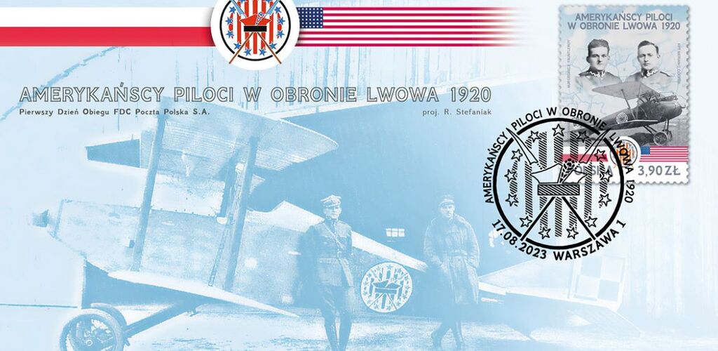 Poczta Polska zaprezentowała znaczek pocztowy emisji „Amerykańscy piloci w obronie Lwowa 1920”