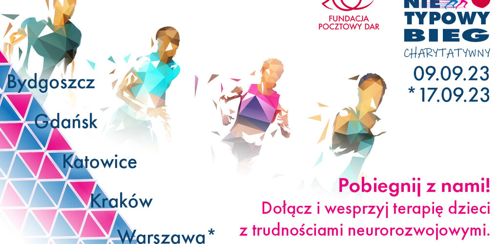 Fundacja Poczty Polskiej organizuje nieTYPOWY BIEG i wspiera dzieci z trudnościami neurorozwojowymi