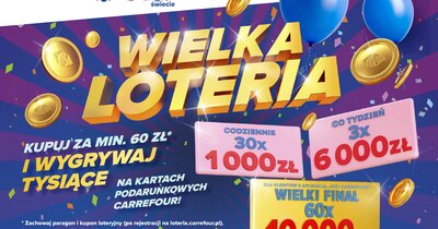 Carrefour rozda klientom 1,8 miliona złotych w bonach na zakupy - ruszyła Wielka Loteria Urodzinowa sieci