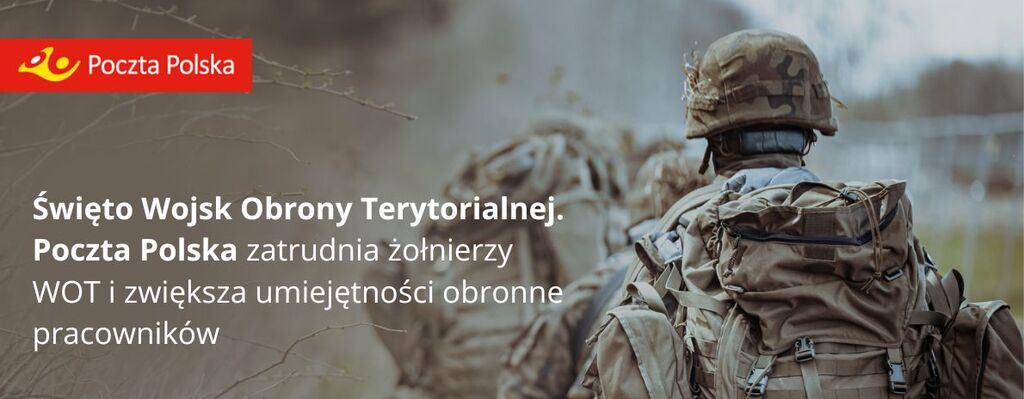 Święto Wojsk Obrony Terytorialnej. Poczta Polska zatrudnia żołnierzy WOT i zwiększa umiejętności obronne pracowników.