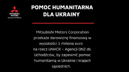 Mitsubishi Motors przekaże 1 milion euro dla ofiar wojny w Ukrainie