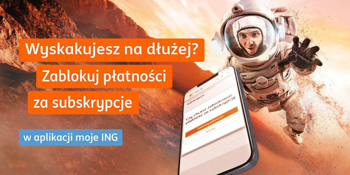 Apka ING z nowością - uporządkowane subskrypcje